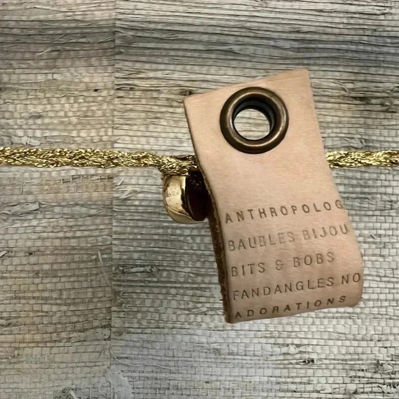 NWT new Anthropologie chunky stone statement necklace tan pink gray blue - Picture 9 of 9